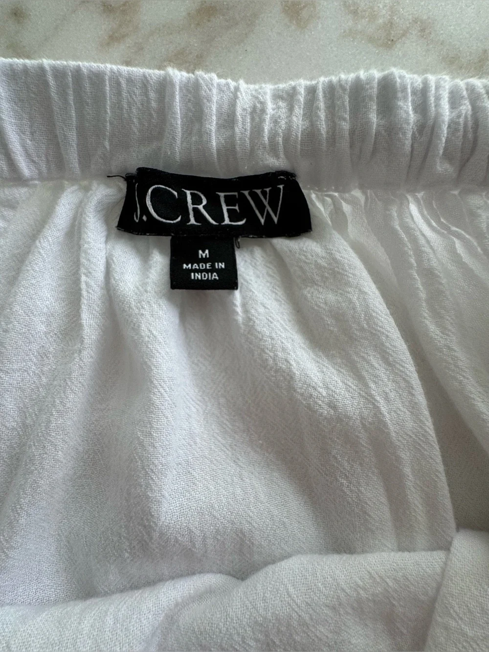 J.CREW Beach Cotton Midi Skirt in White, Size Medium - Picture 3 of 4